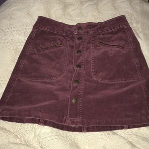 Maroon corduroy skirt